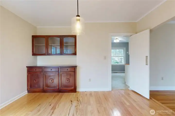 Built-in hutch in Dining Room