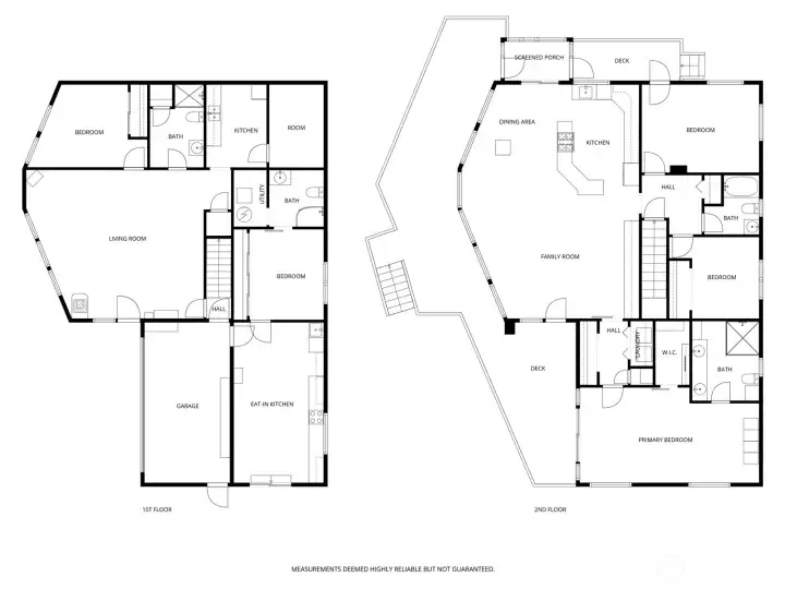 Detailed floorplan of the 2 levels of the home