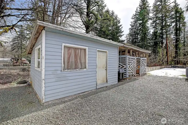 outdoor storage + woodshed