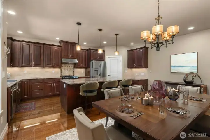 Under cabinet lighting for added ambiance...  *virtually staged