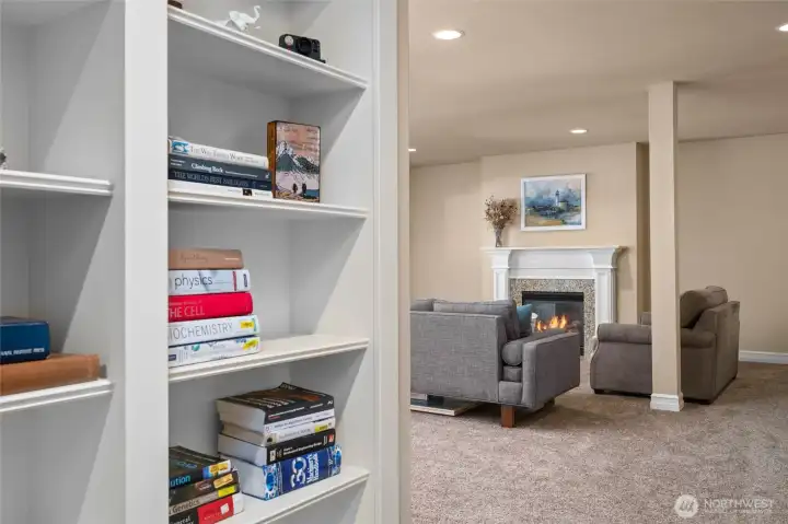 Lower level with built-ins and abundant storage...