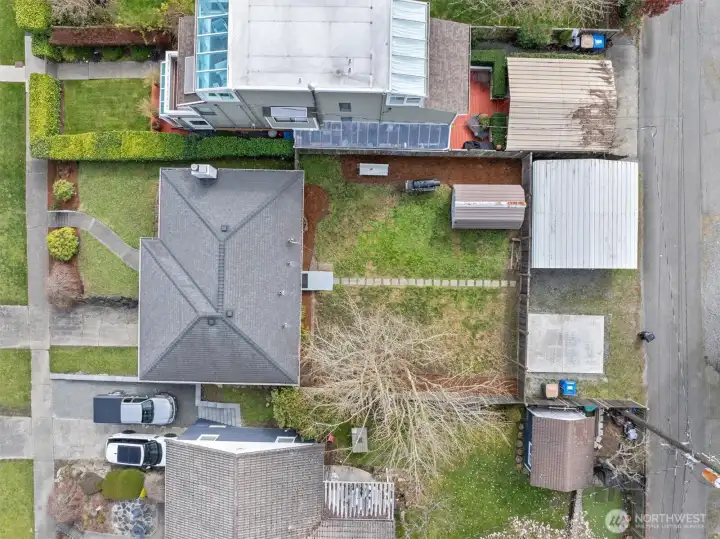 Full view of lot with alley access.