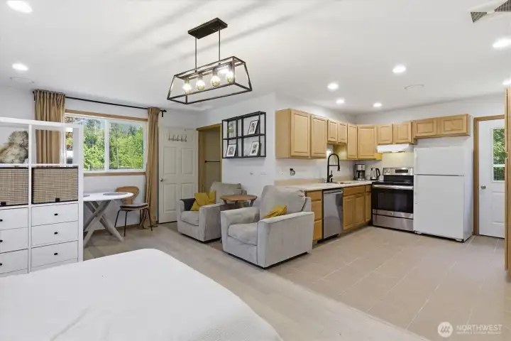 ADU BEDROOM/LIVING/KITCHEN