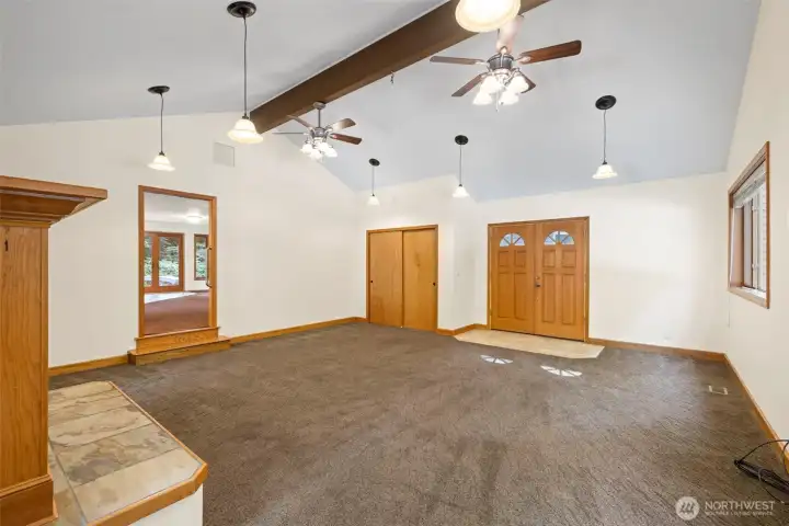 Adjustable Ceiling fans and lighting.