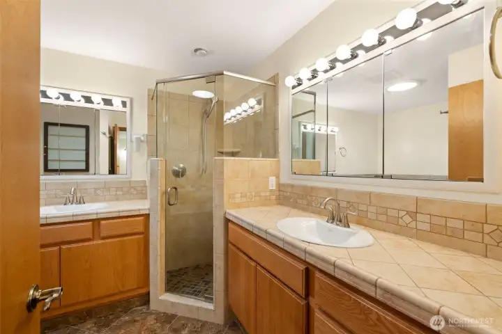 Twin Vanities in Primary Bath.