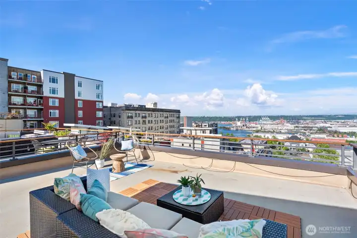 View towards the port of Tacoma