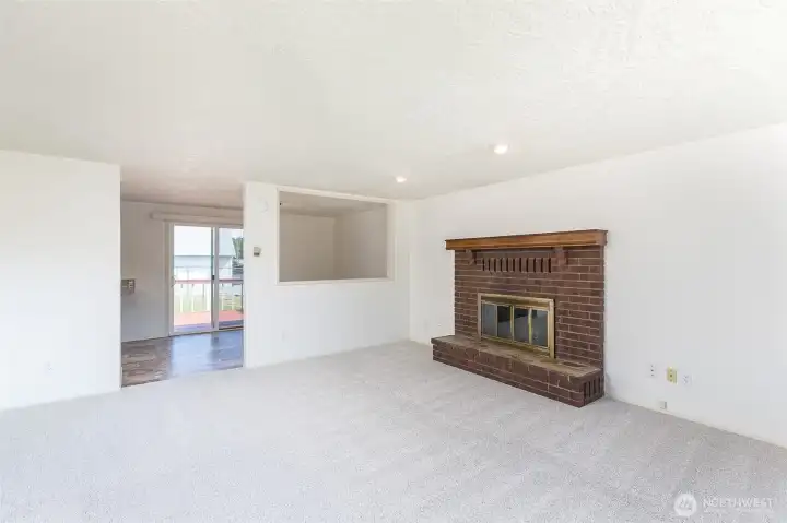 Wood fireplace
