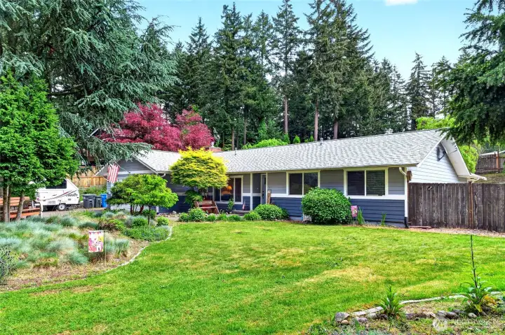 Updated one level living on a large corner lot