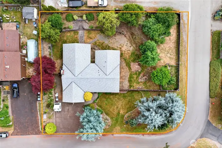Aerial view of the property