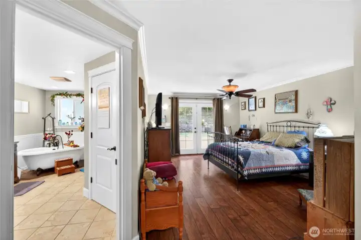 the primary suite opens to a private covered patio