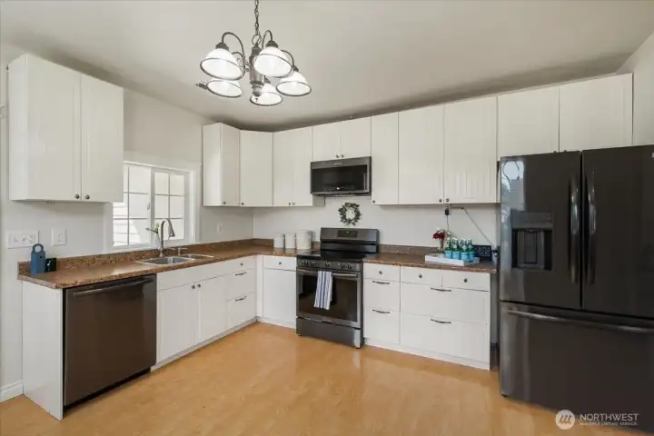 Kitchen with ample light Kitchen with ample light