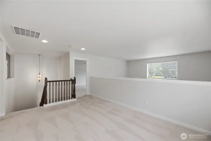 Upper floor open area/flex space