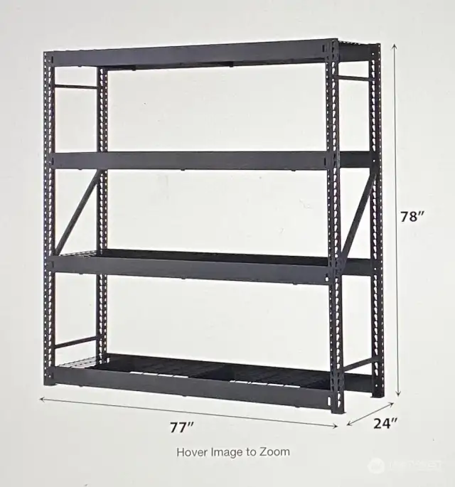 4-Tier Industrial Duty Steel Freestanding Garage Storage Shelving Unit (photo from website)