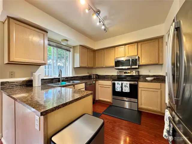 Kitchen with gorgeous Floors.