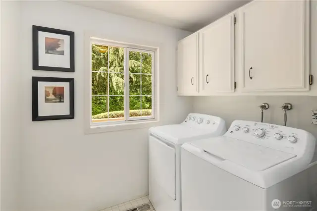 Laundry room located next to the kitchen.