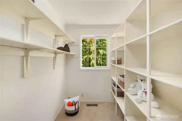 Large hallway closet that has potential for many uses.