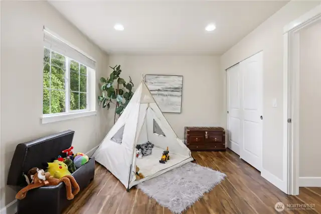 Upstairs Large Bedroom  Space -Shown as Combo sitting and Kids play area room - could be bedroom and sitting room or craft rrom