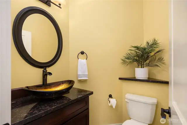 Upstairs powder room.