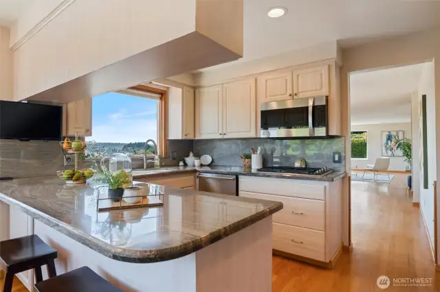 The kitchen is laid out nicely and includes all appliances.