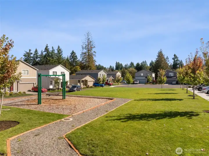 Community park across the lane in the neighborhood.