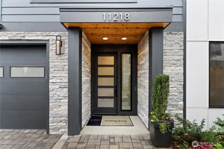 A beautifully designed front entry sets the tone for the craftsmanship found throughout this Houghton home.