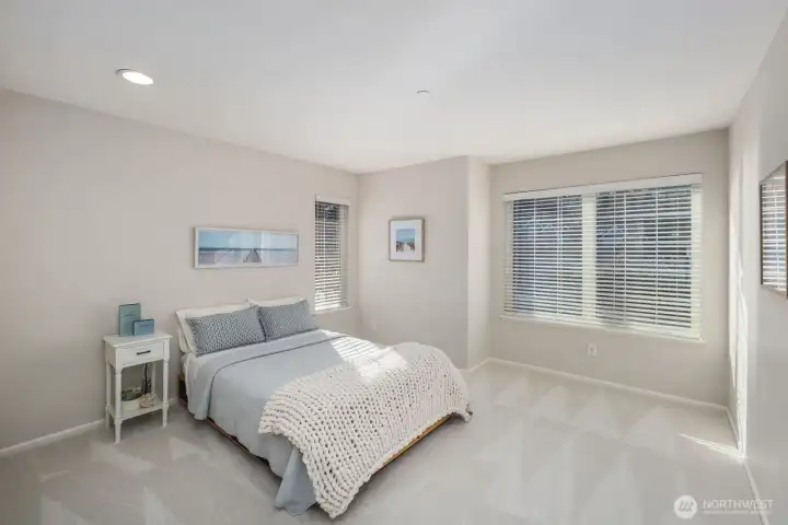 Bedroom 2 with new carpeting