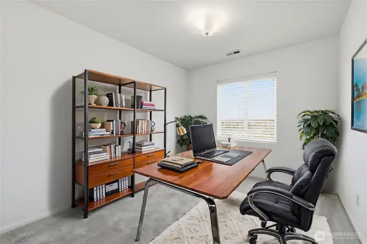 Bedroom 2 as home office (virtually staged)