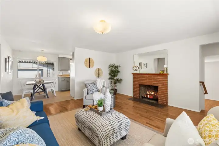 Original fireplace in working order.