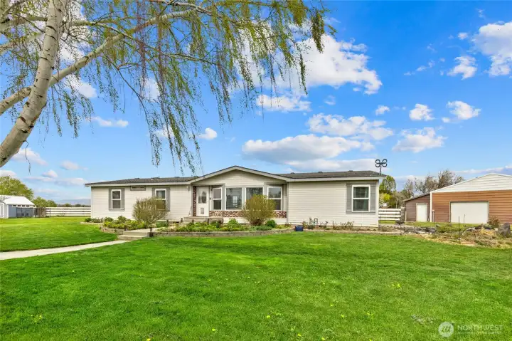 Home with barn in the background