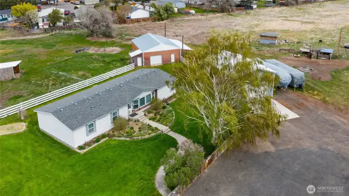 View of the home and buildings!
