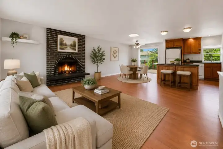Virtually Staged-Great Room