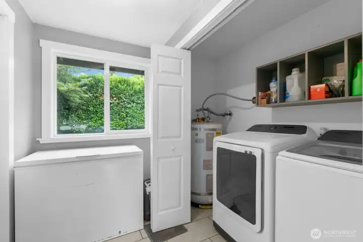 Washer dryer included in Utility room