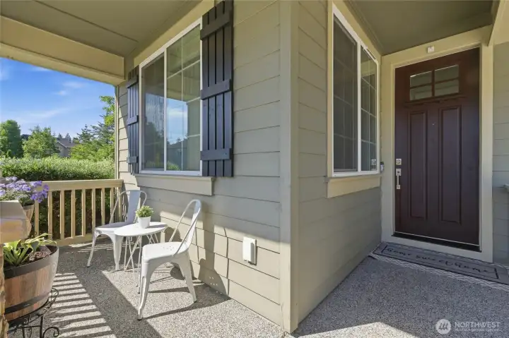 Charming covered front porch.