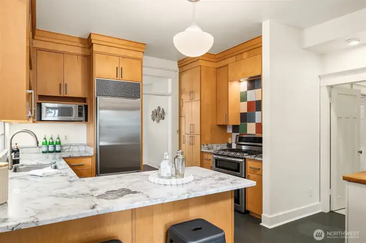The kitchen is truly ideal.