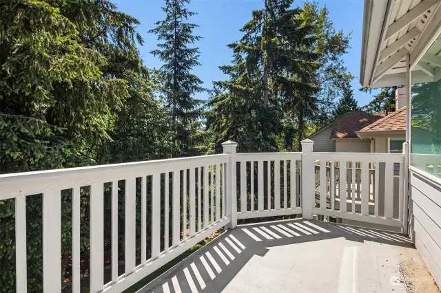 Oversized balcony off of the primary suite.