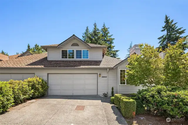 Two car garage with ample storage.