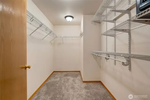 Primary walk-in closet