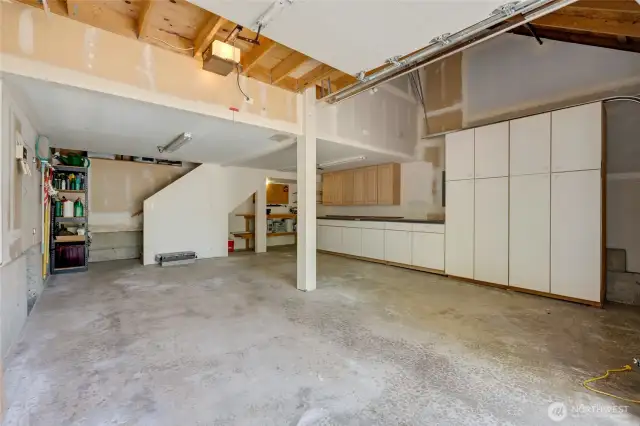 2 car garage with storage