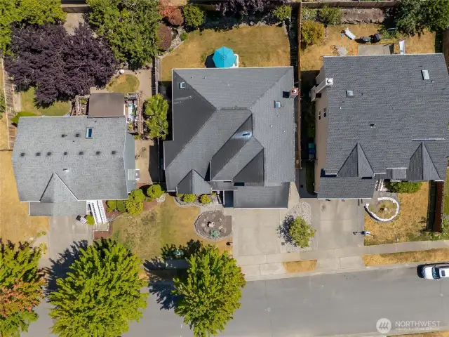Aerial view of the home