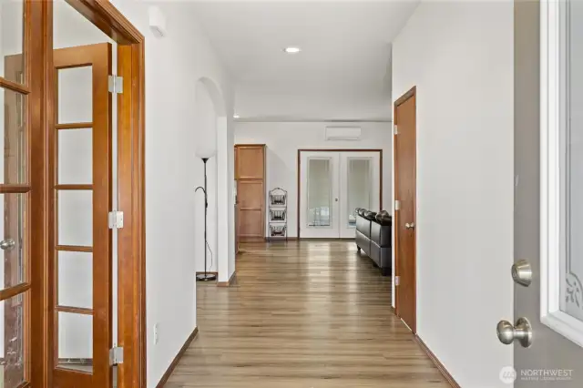 Nice enty to the home. Dedicated office with french doors on the left.