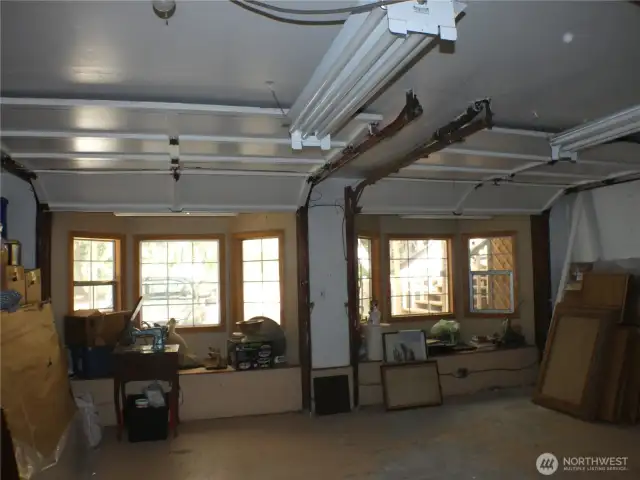 garage enclosed in but could easily convert back