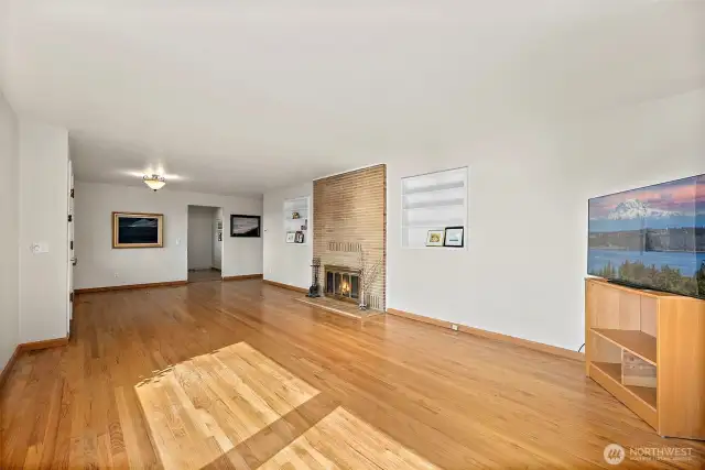 Natural Light flows in abudance into this open layout for living room and dining space