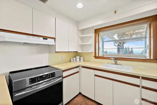 Kitchen with induction stove