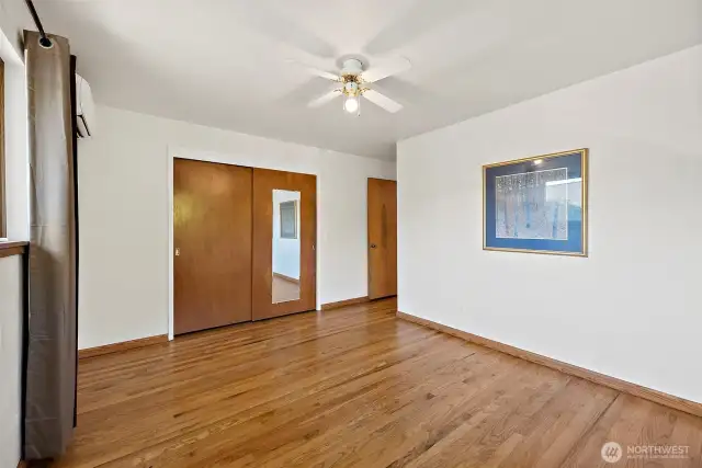 Original primary turned into 2nd bedroom located at end of main hallway. Complete with large closet, ceiling fan and mini-split.