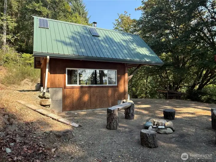 South side of small cabin