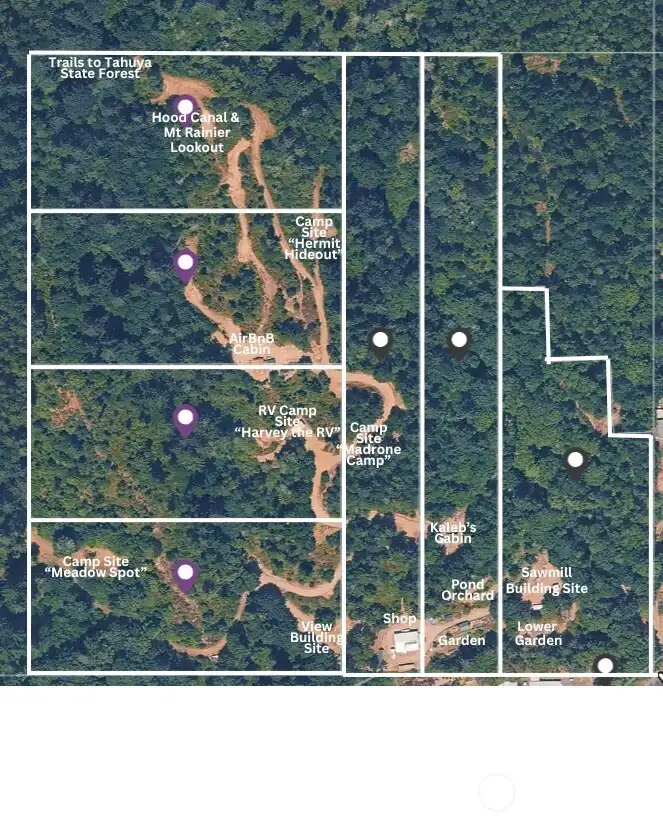 Here is a map of the property showing all 7 of the parcels. Already divided and ready for a family compound, a dream estate, or to further develop as an investment.