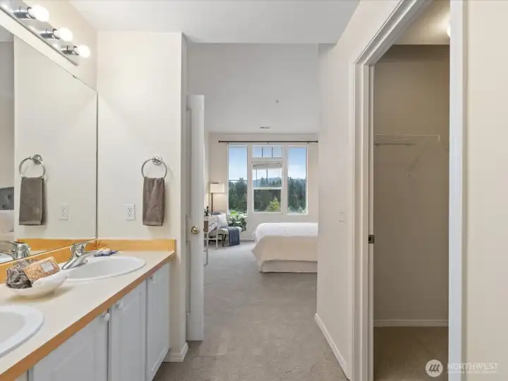 Walk in closet on the right.