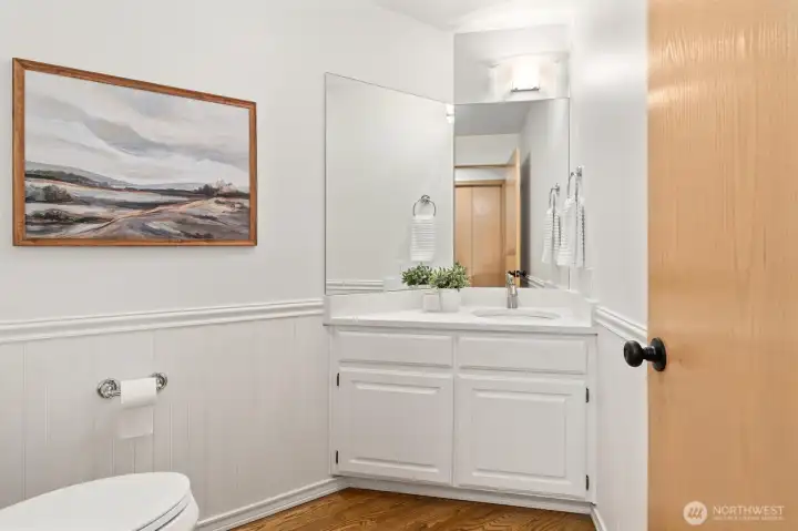 1/2 bathroom on main floor.