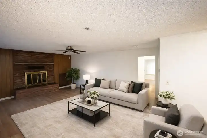 Living room (virtually staged)