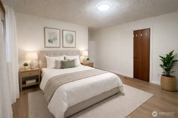 Main bedroom (virtually staged)